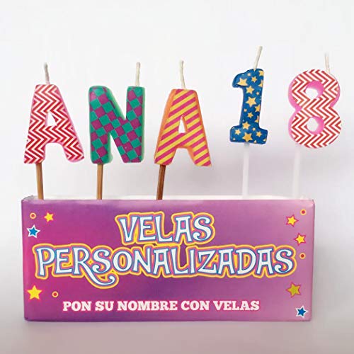 Comprar 通用 ASGRADO Velas cumpleaños con Nombre y Numero Colores Regalo Ideas para regalar cumpleaños Personalizadas Rebajas 2024 | regaloscumple.com