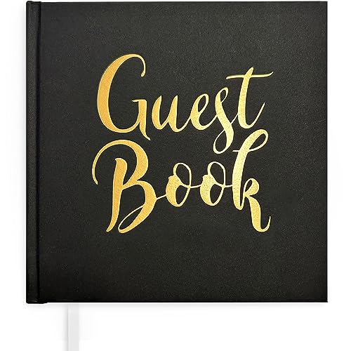 Comprar Plantvibes ® Noble libro visitas negro y dorado 72 páginas tapa Promoción dura libro invitados vintage para bodas bautizos o cumpleaños libro invitados boda Ofertas 2023 | regaloscumple.com