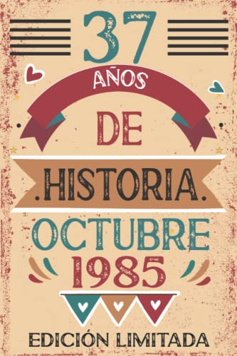Comprar 37 Años De Historia Octubre 1985: Libro visitas cuaderno 110 páginas felicitaciones idea regalo regalo Para la esposa novia Navidad mujer La madre Top Precio 2023 | regaloscumple.com