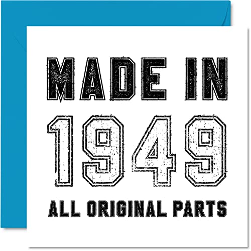 Comprar Tarjeta felicitación 73 cumpleaños hombres mujeres él y ella fabricada en 1949 todas Regalos las piezas originales divertida tarjeta felicitación 73 años abuelo abuela mamá papá 145 mm x 145 mm Rebajas 2024 | regaloscumple.com