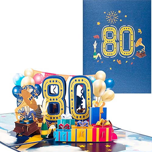 Consigue Regalos ahora 3D Pop up Tarjetas Cumpleaños Tarjetas 80 Años Tarjetas Aniversario con Sobres Adecuadas para Cumpleaños Bodas Amistades e Inducciones Top Precio 2024 | regaloscumple.com
