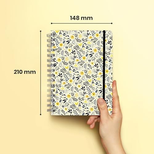 Dónde comprar en España Cuaderno Punteado Dura Libreta Lilies Bullet A5 Notebook Diario Lettering Bloc hojas - bonitas Collection