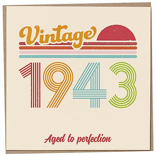 Comprar Mug Monster Tarjeta cumpleaños 80 – Vintage 1943 Aged to Perfection divertida tarjeta felicitación para hombres y mujeres BlackFriday tarjetas cumpleaños para mujeres tarjetas cumpleaños para Ofertas 2024 | regaloscumple.com