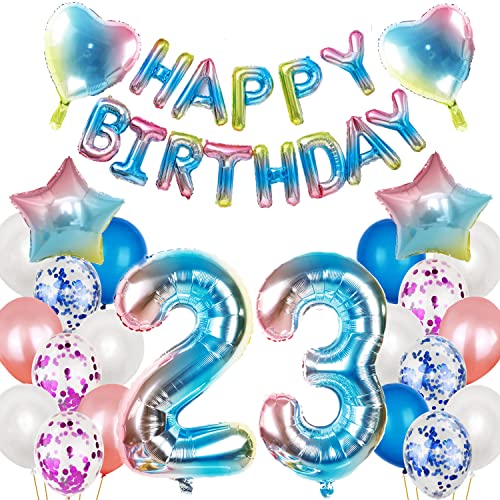 Consigue ahora Juego 23 globos para decoración cumpleaños color Navidad rosa 23 cumpleaños decoración para mujer arco iris globos 23 decoración cumpleaños decoración 23 años decoración cumpleaños Ofertas 2023 | regaloscumple.com