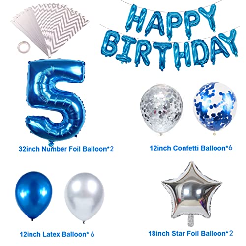 Mejores precios Ouceanwin Decoracion Cumpleaños 53 años Hombres, Azul Globos de Hombres Happy Birthday Decoracione para Fiesta Cumpleaño Adultos