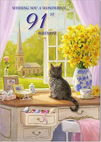 Oferta Flash Olivia Samuel - Tarjeta de felicitación de 91 cumpleaños (tamaño