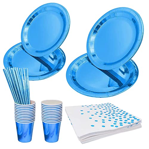 Consigue ahora JLNGTHONG Juego Vajilla Desechable Promoción Platos Papel Taza Servilletas Pajitas Vajilla para Fiesta Cumpleaños (99 piezas) Ofertas 2024 | regaloscumple.com