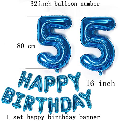 Ofertas en regaloscumple.com Hombre azul, decoración cumpleaños 55 años decoración cumpleaños hombre decoración globos