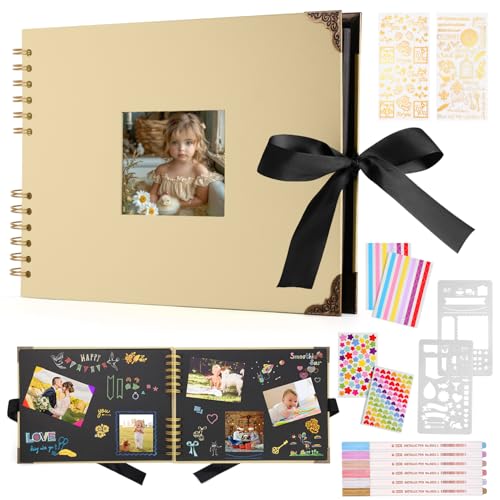 Comprar DazSpirit Album Fotos Scrapbook 29 5 X 21cm Album Fotos Para Pegar Y Cumpleaños Escribir Libro Firmas 80 Páginas 40 Hojas Con 6 Bolígrafos Metálicos Albunes para Fotos Cumpleaños Y Bodas (Amarillo) Rebajas 2025 | regaloscumple.com