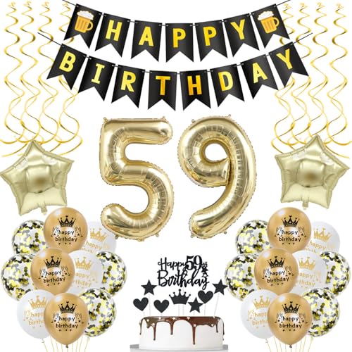 Consigue ahora Decoración 59 cumpleaños hombre Mujer decoración globo oro negro 59 cumpleaños hombre decoración 59 cumpleaños hombre globo 59 cumpleaños decoración hombre decoración cumpleaños 59 años deco Cumpleaños Ofertas 2023 | regaloscumple.com