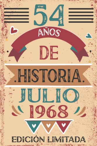 Comprar 54 Años De BlackFriday Historia Julio 1968: 54 años. Libro visitas cuaderno 110 páginas felicitaciones idea regalo regalo Para la esposa novia mujer La madre Top Precio 2025 | regaloscumple.com