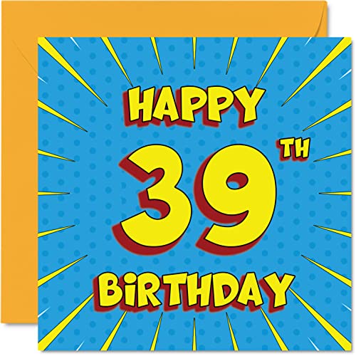 Comprar Divertidas tarjetas cumpleaños 39 para hombres y mujeres BlackFriday cómics tarjeta feliz cumpleaños para hija hermana hermano papá mamá hijo primo tía tío tarjetas felicitación 145 mm x 145 Top Precio 2025 | regaloscumple.com