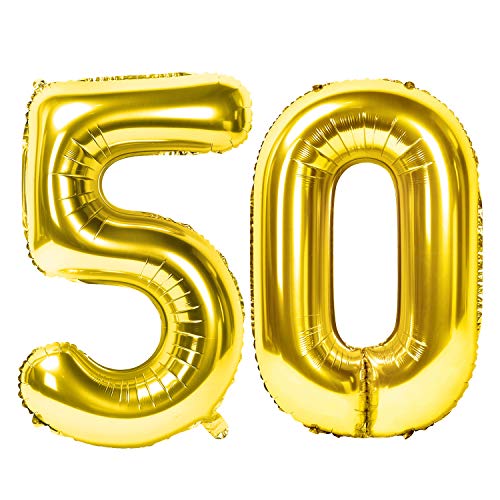 Comprar Siumir Globos Numero Dorado Número 50 Grande BlackFriday Globos Cumpleaños Papel Aluminio Globos Decoración Fiestas Cumpleaños Top Precio 2025 | regaloscumple.com