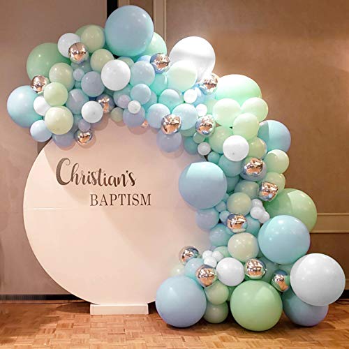 Consigue ahora Navidad JORAKI Kit Guirnalda Globos 102 Piezas Kit Arco Guirnalda Globos Azul Verde Blanco Macaron Globos Fiesta cumpleaños para Boda Baby Shower Compromiso Fiesta cumpleaños Decoración Rebajas 2024 | regaloscumple.com