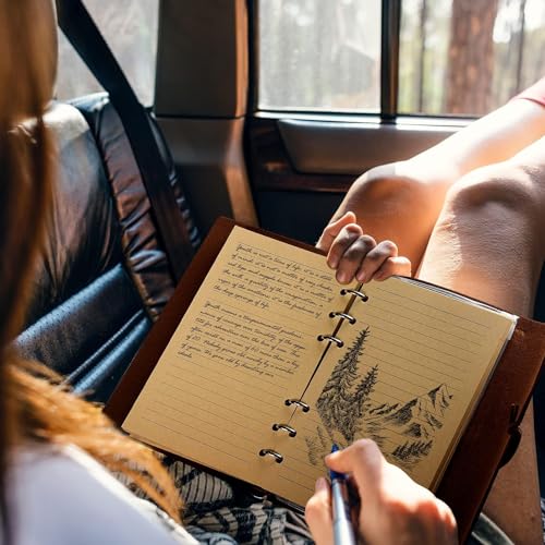 Ofertas en regaloscumple.com Diario de cuero Cuaderno recargable para mujeres y niñas libretas