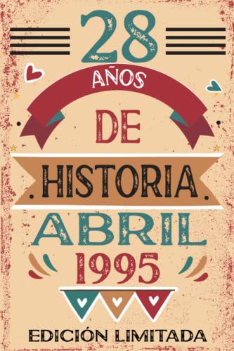 Consigue ahora 28 Años De Historia Abril 1995: Libro visitas cuaderno 110 páginas Navidad felicitaciones idea regalo regalo Para la esposa novia mujer La madre Ofertas 2024 | regaloscumple.com