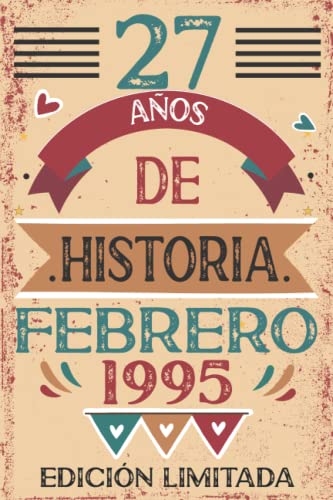 Comprar 27 Años De Historia Febrero 1995: 27 años. Libro visitas cuaderno 110 páginas felicitaciones idea regalo regalo Para la esposa novia Cumpleaños mujer La madre Top Precio 2025 | regaloscumple.com