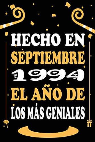 Comprar Hecho En Regalos Septiembre 1994 El Año De Los Más Geniales: Libro visitas cuaderno 110 páginas felicitaciones idea regalo regalo 26 aniversario para pareja niño mujer Ofertas 2025 | regaloscumple.com