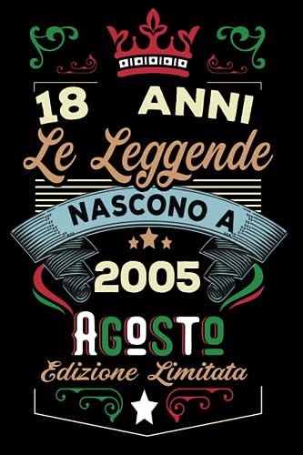 Comprar Le leggende nascono a Agosto 2005: Taccuino - Diario| Regalo BlackFriday di compleanno Agosto 18 per uomini donne ragazze ragazzi Compleanno 2005 Personalizzato Ofertas 2024 | regaloscumple.com