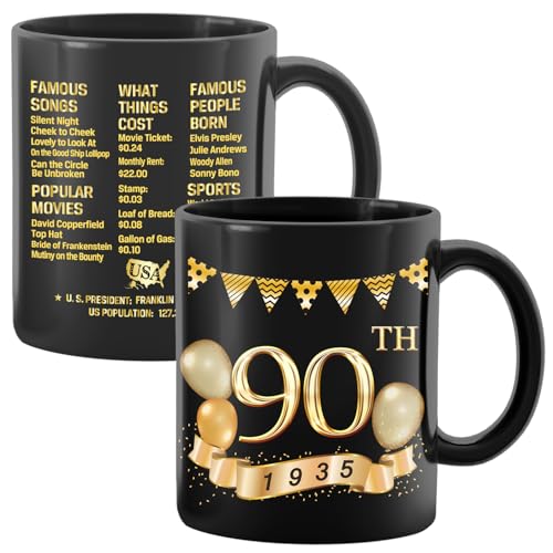 Consigue ahora Greatingreat 1932 Old Time Information - Taza 90 cumpleaños Catálogo feliz 90 cumpleaños 90 cumpleaños 90 cumpleaños para ella y él taza noventa cumpleaños cumpleaños hito Ofertas 2025 | regaloscumple.com