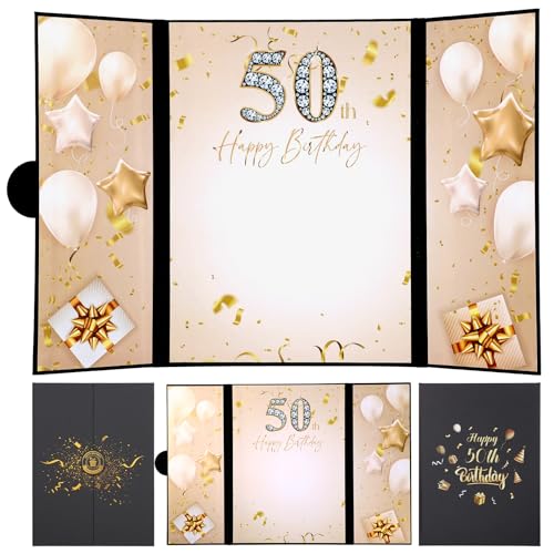 Comprar NQEUEPN Libro Visitas Navidad 50 Cumpleaños Decoraciones Fiesta 50 Cumpleaños Tarjetas Creativas Libro Firmas Visitas en Negro y Dorado para Mujeres y Hombres Regalos 50 Cumpleaños Ofertas 2024 | regaloscumple.com