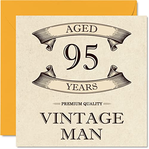 Consigue ahora Tarjetas cumpleaños vintage 95 años para hombres 95 años divertida tarjeta cumpleaños para abuelo papá marido tío hermano abuelo tarjetas Promoción felicitación tarjeta 95 cumpleaños Ofertas 2024 | regaloscumple.com