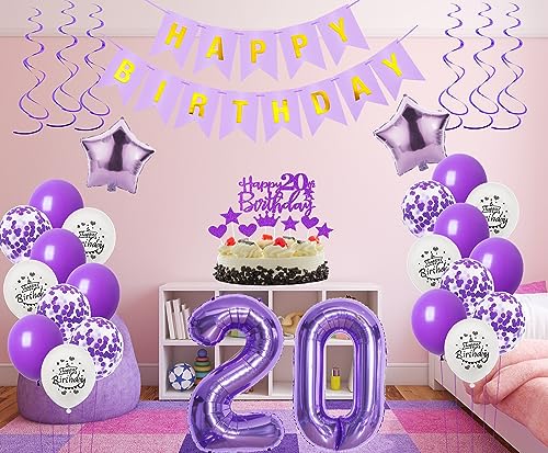 Mejores precios 65 Mujer cumpleaños años globos cumpleaños foil 65 morada tarta 65 Mujer