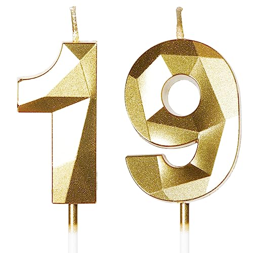 Comprar Velas 19 cumpleaños vela número 19 Ideas para regalar velas doradas vela cumpleaños para pastel vela feliz cumpleaños velas pasteles decoraciones para tartas para fiestas cumpleaños bodas aniversarios Rebajas 2025 | regaloscumple.com