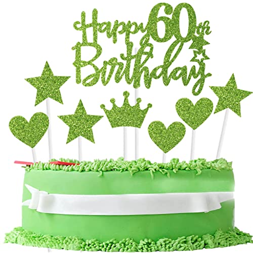 Ofertas Globos Mujer 60 Años Oro Verde, Decoración Tartas 60 Años, Globos