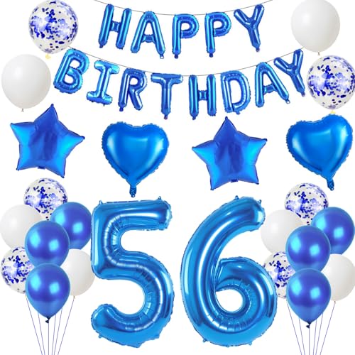 Consigue ahora Globos 56 cumpleaños decoración hombre azul decoración cumpleaños Cumpleaños 56 años decoración cumpleaños hombre decoración globos 56 cumpleaños bandera guirnalda decoración 56 años cumpleaños deco hombre Ofertas 2024 | regaloscumple.com