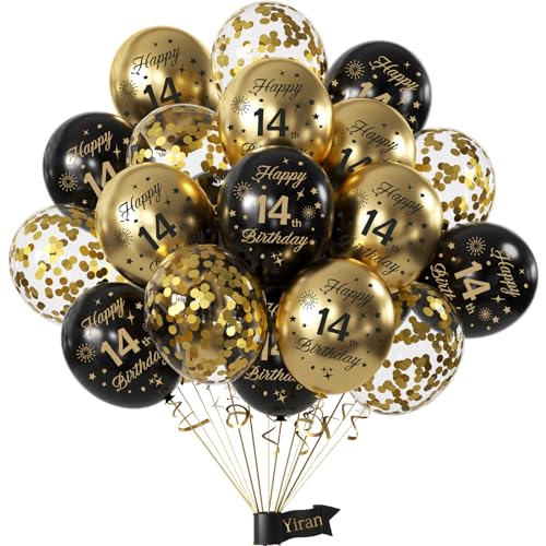 Comprar Yiran 14 Años Decoracion Cumpleaños Navidad Globos 14 Cumpleaños Hombres Mujer Decoraciones Fiesta Oro Negro 14er Globos cumpleaños para Hombres y Mujeres Dfiesta cumpleaño 14 Años Decoracione Top Precio 2024 | regaloscumple.com