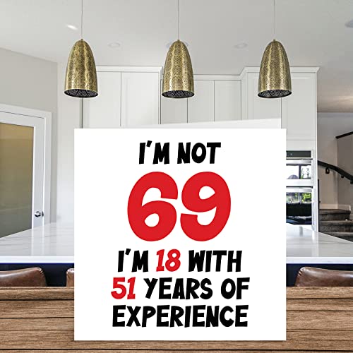 Dónde comprar en España Cumpleaños 69 y – 69 18 51 Experience Divertida felicitación 69 mamá, abuelo, abuela, tarjeta broma 145 x mm