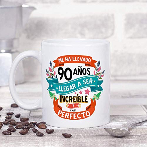 Ofertas MUGFFINS Taza 90 Cumpleaños - Me ha llevado 90 años