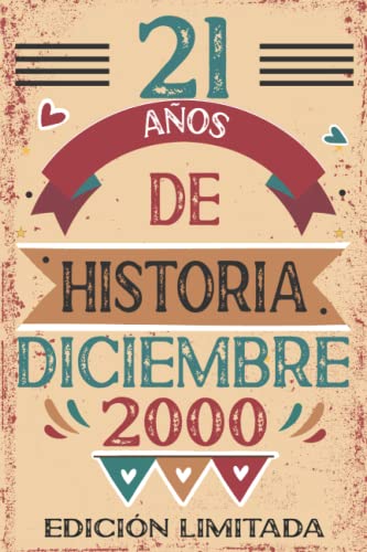 Comprar 21 Años De Historia Diciembre 2000: 21 años. Libro visitas cuaderno 110 páginas felicitaciones idea regalo regalo Para la esposa novia Ideas para regalar mujer La madre Top Precio 2025 | regaloscumple.com
