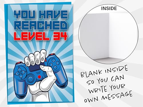 Oferta Flash Tarjeta de 34 cumpleaños You Have Alached Level 34 tarjeta