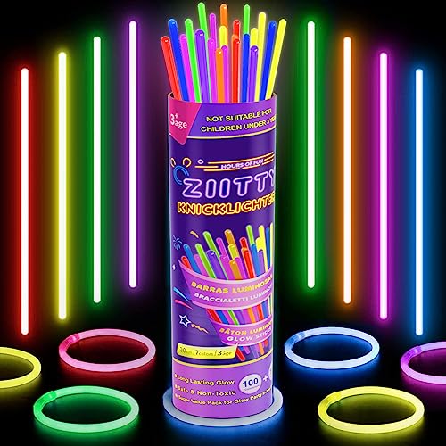 Comprar Ziitty Barras Luminosas 100 Pulseras Fluorescentes y 100 Conectores Neon Kits para Crear Collares Fiesta Nochevieja Navidad Boda Cumpleaños Decoracion Cumpleaños Regalo para Niños Adultos Ofertas 2024 | regaloscumple.com