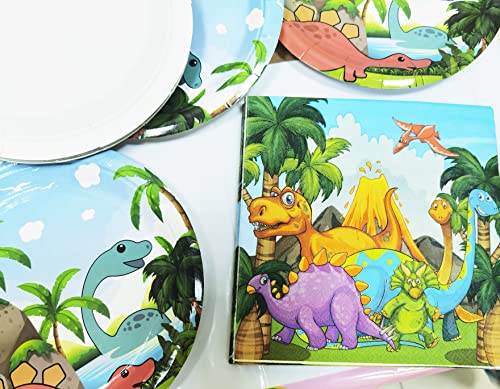Top Precios Shamoparty Juego Dinosaurio, Party Tazas Pajitas Mantel Vajilla Cumpleaños Invitados)
