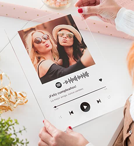 Dónde comprar en España Gift Spotify con Diseño Código Canción. Cumpleaños Regalos Aniversario, Valentín. Marco Base Luz