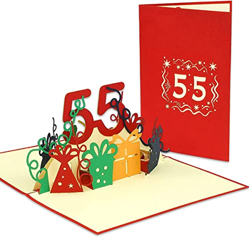 Consigue ahora LINPOPUP® LIN17370 tarjeta POP UP – Tarjeta Promoción cumpleaños 3D para 55 cumpleaños – Tarjeta aniversario – Tarjeta felicitación – Tarjeta plegable sorpresa con efecto 3D N244 Rebajas 2024 | regaloscumple.com