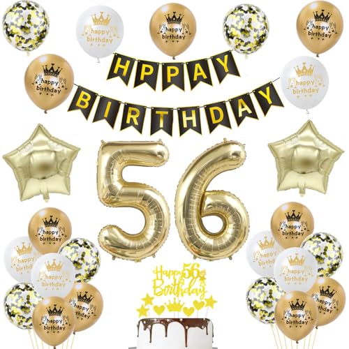 Comprar Decoración globos 56 cumpleaños hombre Mujer Dorados Negros 56 Años Decoracion Cumpleaños tarta 56 Años Decoracion Cumpleaños hombre Deco topper tarta 56 Cumpleaños globo 56 Ideas para regalar años cumpleaños hombre Rebajas 2024 | regaloscumple.com