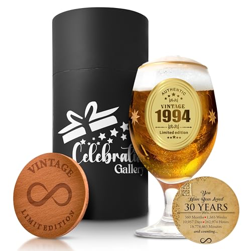 Comprar Celebration Gallery Vasos cerveza regalos Promoción cumpleaños 1994 regalos personalizados para hombres taza personalizada con posavasos madera vasos pinta 400 ml regalos cerveza Rebajas 2025 | regaloscumple.com
