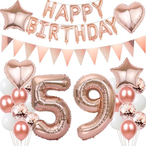 Comprar Globos para 59 cumpleaños para mujer juego 59 años globos 59 años decoración cumpleaños globos 59 años decoración Promoción cumpleaños para mujer decoración 59 años para mujeres y niñas Top Precio 2023 | regaloscumple.com