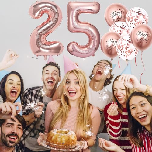 Dónde comprar en España Oro rosa Número 25 Globos 40 Pulgadas Papel Aluminio Grande