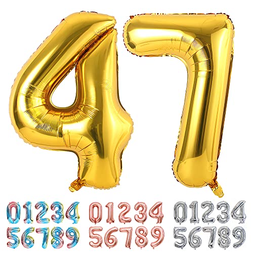 Consigue ahora Ponmoo Foil Globo Número 47 74 Dorado Gigante Catálogo Numeros 0 1 2 3 4 5 6 7 8 9 10-19 20-29 30-39 40-49 50-60-70-80-90-100 Grande Globos para La Boda Aniversario Globo Cumpleaños Fiesta Decoración Ofertas 2023 | regaloscumple.com