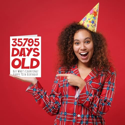 Mejores precios Tarjeta de cumpleaños número 98 para hombres mujeres él y