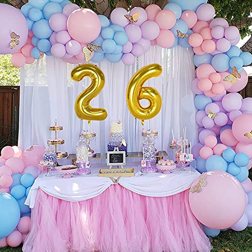 Ofertas 2 globos numeros 26 años  Number globo número 26 Dorado para Hombres Mujeres niños 40