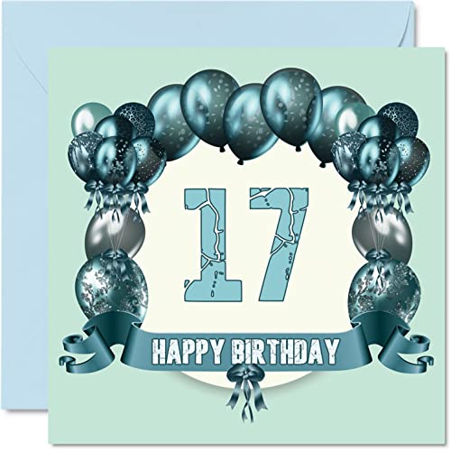 Comprar Divertidas tarjetas cumpleaños 17 para niños globos cumpleaños Ideas para regalar tarjeta feliz cumpleaños para hijo sobrino sobrina hermana primo hermano nieta hija nieto tarjetas felicitación Rebajas 2025 | regaloscumple.com