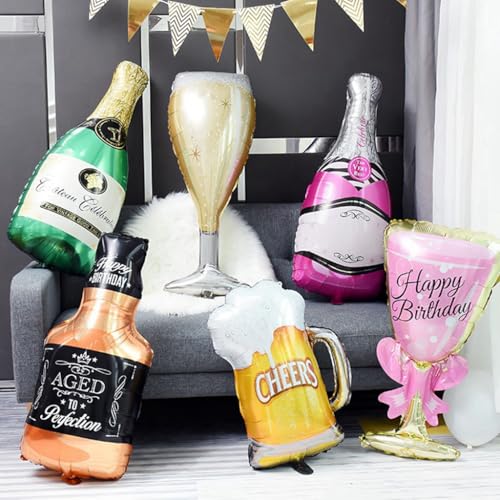 Ofertas en regaloscumple.com Decoración 61 Hombre, 61 Mujer Oro Globo Vino Globo Cerveza Kit Cumpleaños 61