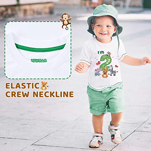 Comprar ahora 2do Cumpleaños Niño Selva Manga Tops años Cumpleaños 100% Impreso 2-3