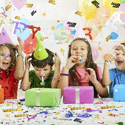 Mejores precios Confeti de 50 cumpleaños 65 g, incluye 1200 piezas oro, plata, negro, lentejuelas, 15 confeti estrella 20 oro feliz cumpleaños, para fiesta, decoración mesa
